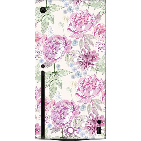 Peony Spring Floral Xbox Series X Console Skin