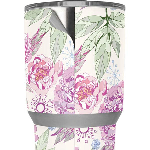 Peony Spring Floral Yeti 30oz Rambler Tumbler Skin
