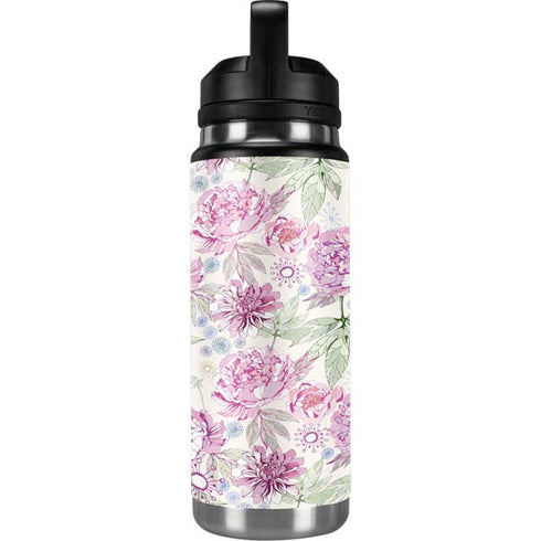 Peony Spring Floral YETI Rambler 26oz Bottle Skin