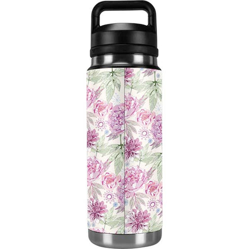 Peony Spring Floral YETI Rambler 26oz Bottle Skin