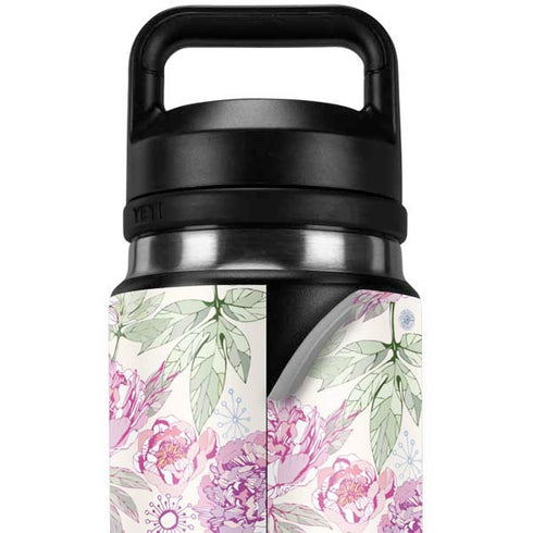 Peony Spring Floral YETI Rambler 26oz Bottle Skin