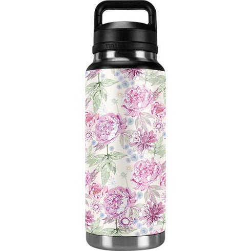 Peony Spring Floral YETI Rambler 36oz Bottle Skin