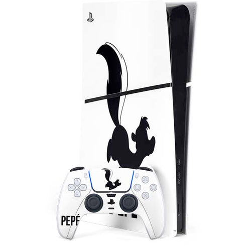 Looney Tunes Pepe Le Pew Identity PS5 Slim Digital Edition Bundle Skin