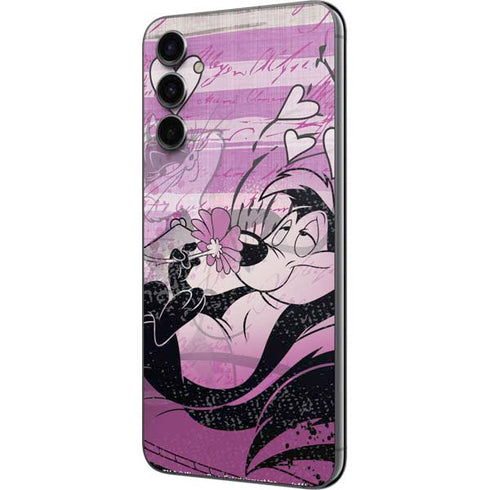 Looney Tunes Pepe Le Pew Purple Romance Galaxy A14 5G Skin
