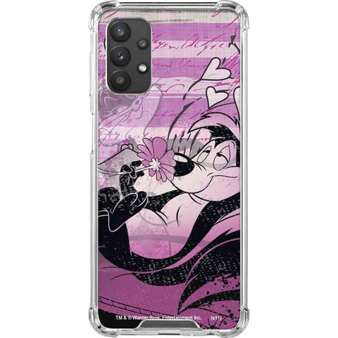 Looney Tunes Pepe Le Pew Purple Romance Galaxy A32 5G Clear Case