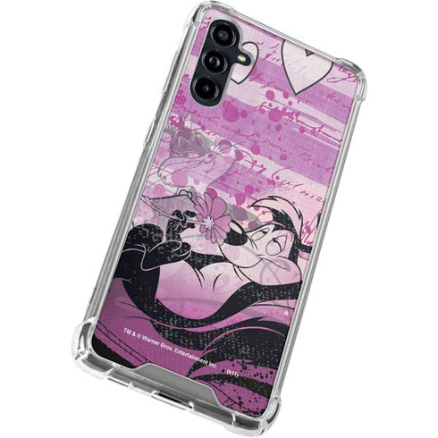 Looney Tunes Pepe Le Pew Purple Romance Galaxy A54 5G Clear Case
