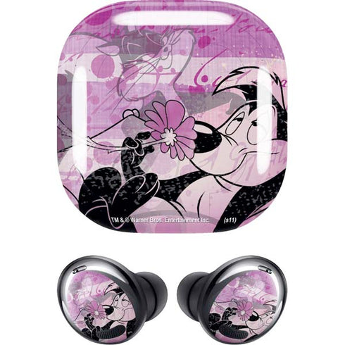 Looney Tunes Pepe Le Pew Purple Romance Galaxy Buds Pro Skin