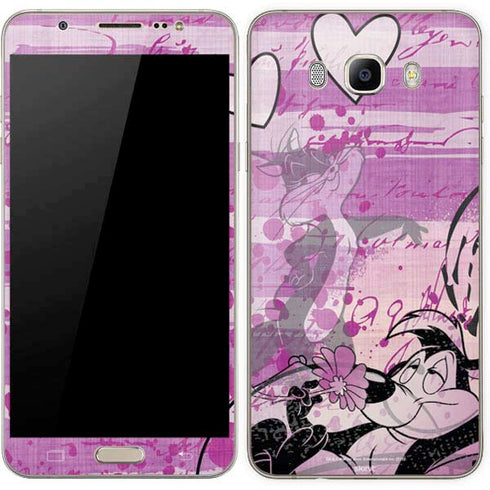 Looney Tunes Pepe Le Pew Purple Romance Galaxy J7 Skin