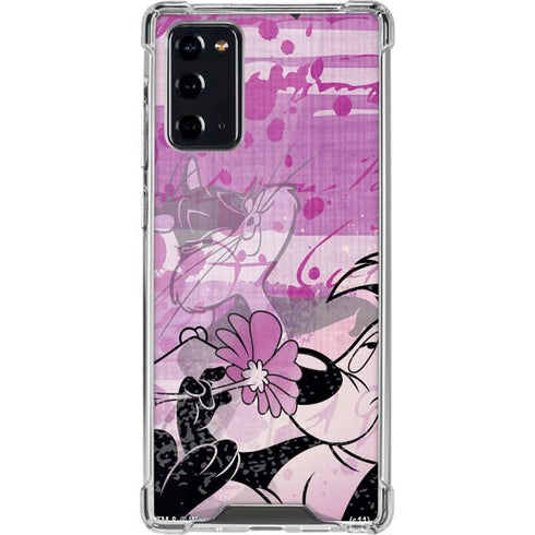 Looney Tunes Pepe Le Pew Purple Romance Galaxy Note20 5G Clear Case