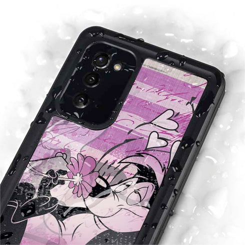 Looney Tunes Pepe Le Pew Purple Romance Galaxy Note20 5G Waterproof Case