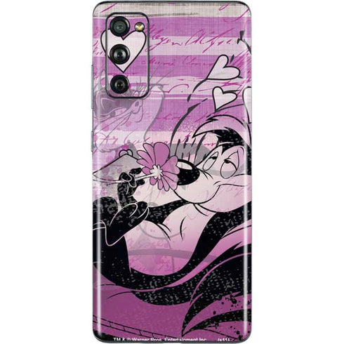 Looney Tunes Pepe Le Pew Purple Romance Galaxy S20 Fan Edition Skin