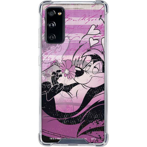 Looney Tunes Pepe Le Pew Purple Romance Galaxy S20 FE Clear Case
