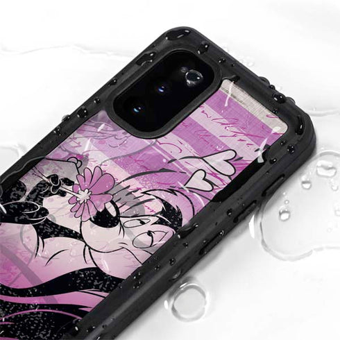 Looney Tunes Pepe Le Pew Purple Romance Galaxy S20 Waterproof Case