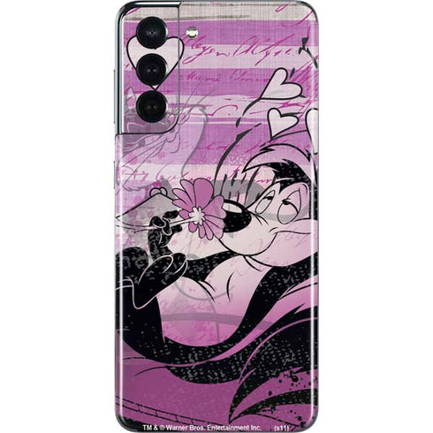 Looney Tunes Pepe Le Pew Purple Romance Galaxy S21 5G Skin