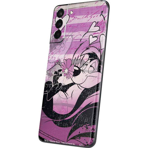 Looney Tunes Pepe Le Pew Purple Romance Galaxy S21 5G Skin