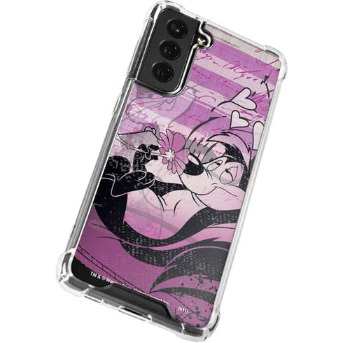 Looney Tunes Pepe Le Pew Purple Romance Galaxy S21 FE Clear Case