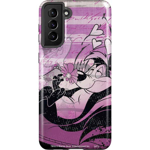 Looney Tunes Pepe Le Pew Purple Romance Galaxy S21 Plus 5G Pro Case