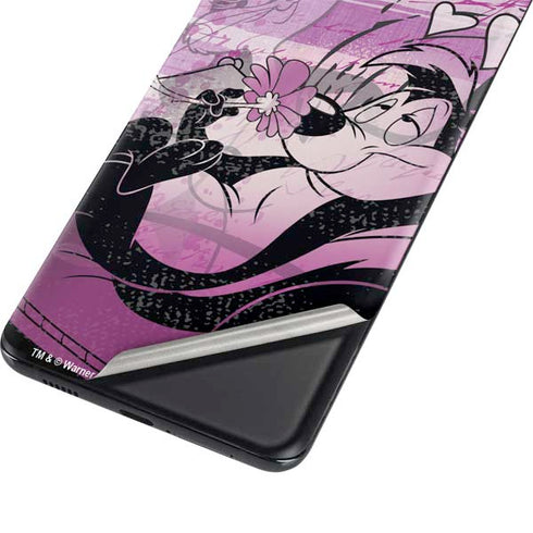 Looney Tunes Pepe Le Pew Purple Romance Galaxy S21 Plus 5G Skin