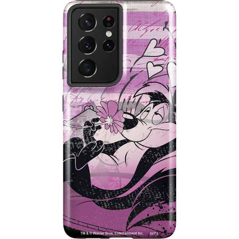 Looney Tunes Pepe Le Pew Purple Romance Galaxy S21 Ultra 5G Pro Case