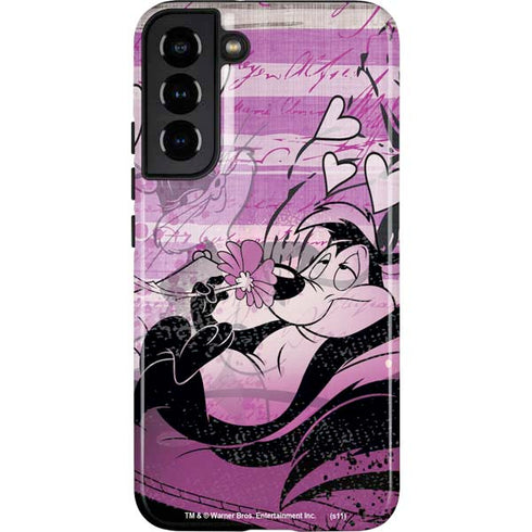 Looney Tunes Pepe Le Pew Purple Romance Galaxy S22 Plus Pro Case