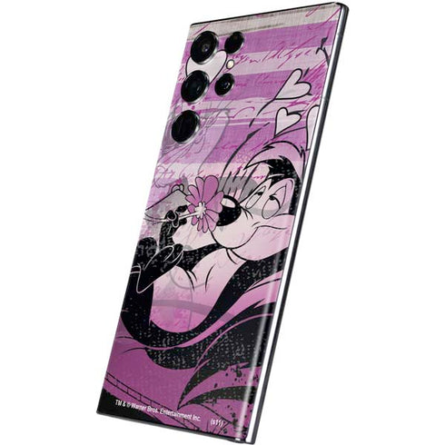 Looney Tunes Pepe Le Pew Purple Romance Galaxy S22 Ultra Skin