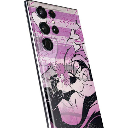 Looney Tunes Pepe Le Pew Purple Romance Galaxy S22 Ultra Skin