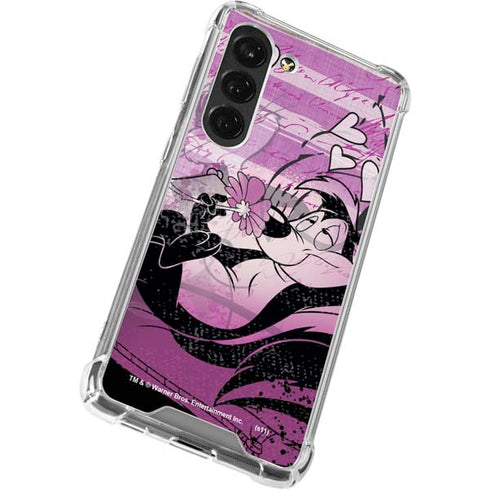Looney Tunes Pepe Le Pew Purple Romance Galaxy S23 Clear Case