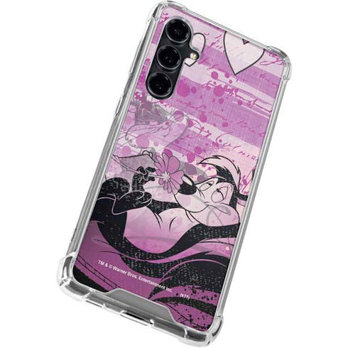 Looney Tunes Pepe Le Pew Purple Romance Galaxy S23 FE Clear Case