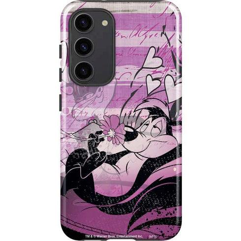 Looney Tunes Pepe Le Pew Purple Romance Galaxy S23 Plus Pro Case