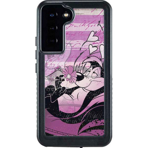 Looney Tunes Pepe Le Pew Purple Romance Galaxy S23 Plus Waterproof Case
