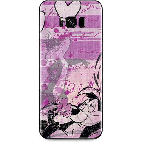 Looney Tunes Pepe Le Pew Purple Romance Galaxy S8 Skin