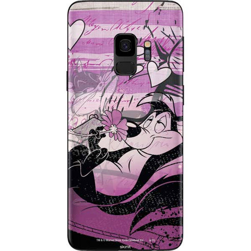 Looney Tunes Pepe Le Pew Purple Romance Galaxy S9 Skin