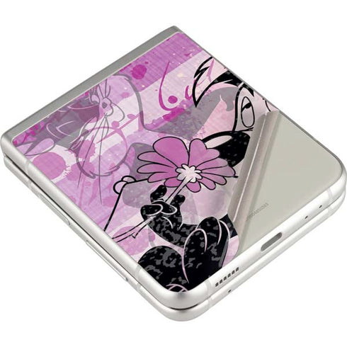 Looney Tunes Pepe Le Pew Purple Romance Galaxy Z Flip3 5G Skin