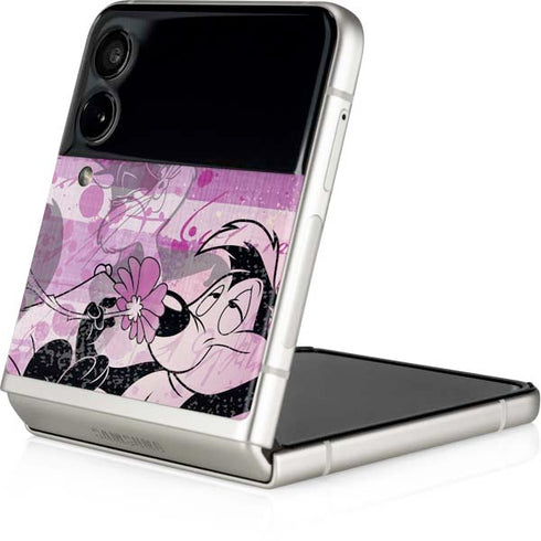 Looney Tunes Pepe Le Pew Purple Romance Galaxy Z Flip3 5G Skin