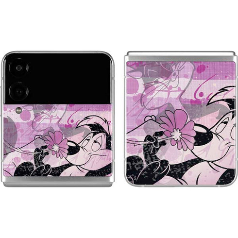 Looney Tunes Pepe Le Pew Purple Romance Galaxy Z Flip4 5G Skin