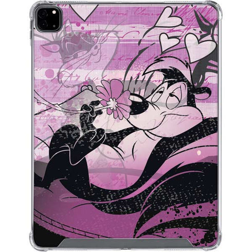 Looney Tunes Pepe Le Pew Purple Romance iPad Pro 12.9in (2020) Clear Case