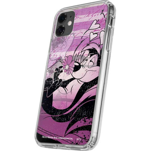 Looney Tunes Pepe Le Pew Purple Romance iPhone 11 Clear Case