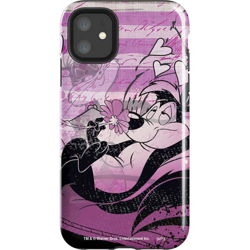 Looney Tunes Pepe Le Pew Purple Romance iPhone 11 Impact Case