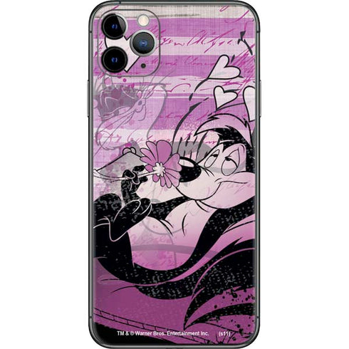 Looney Tunes Pepe Le Pew Purple Romance iPhone 11 Pro Max Skin