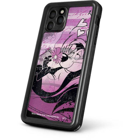 Looney Tunes Pepe Le Pew Purple Romance iPhone 11 Pro Max Waterproof Case