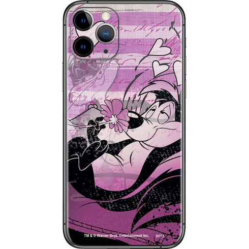 Looney Tunes Pepe Le Pew Purple Romance iPhone 11 Pro Skin