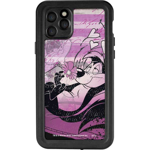 Looney Tunes Pepe Le Pew Purple Romance iPhone 11 Pro Waterproof Case