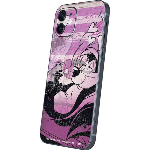 Looney Tunes Pepe Le Pew Purple Romance iPhone 12 Mini Skin