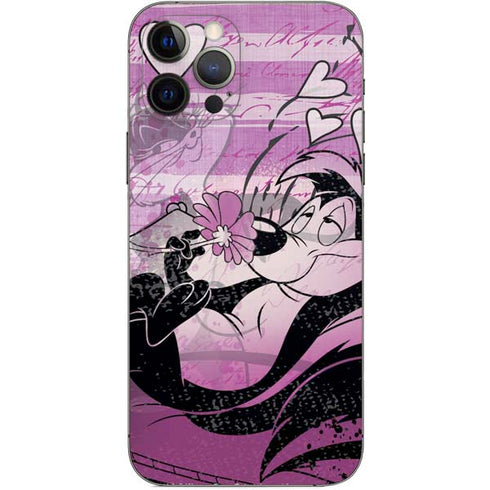 Looney Tunes Pepe Le Pew Purple Romance iPhone 12 Pro Skin