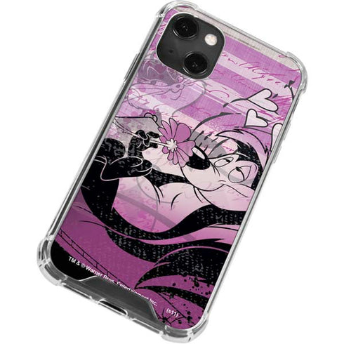 Looney Tunes Pepe Le Pew Purple Romance iPhone 13 Mini Clear Case