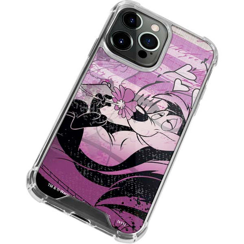 Looney Tunes Pepe Le Pew Purple Romance iPhone 15 Pro Max Clear Case