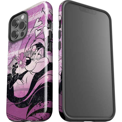 Looney Tunes Pepe Le Pew Purple Romance iPhone 15 Pro Max Impact Case