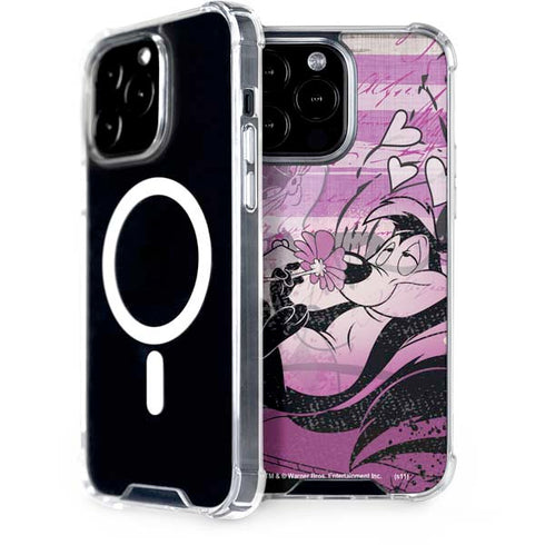 Looney Tunes Pepe Le Pew Purple Romance iPhone 14 Pro Max MagSafe Case