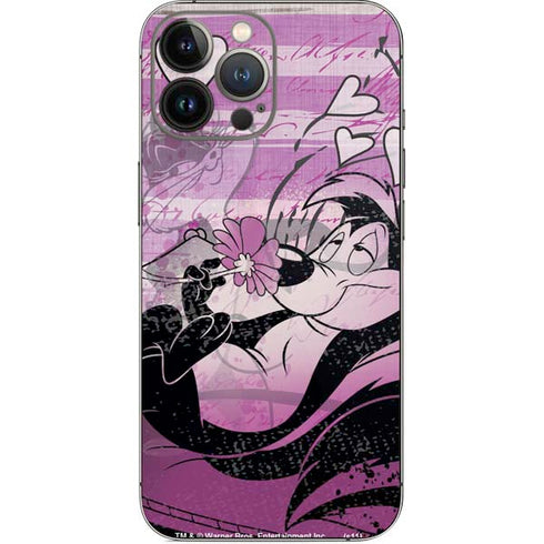 Looney Tunes Pepe Le Pew Purple Romance iPhone 14 Pro Max Skin