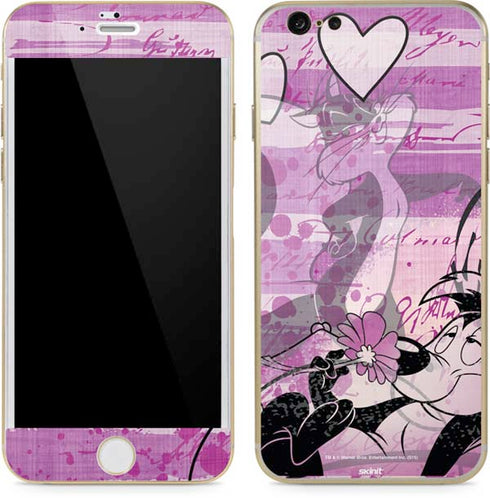 Looney Tunes Pepe Le Pew Purple Romance iPhone 6/6s Skin